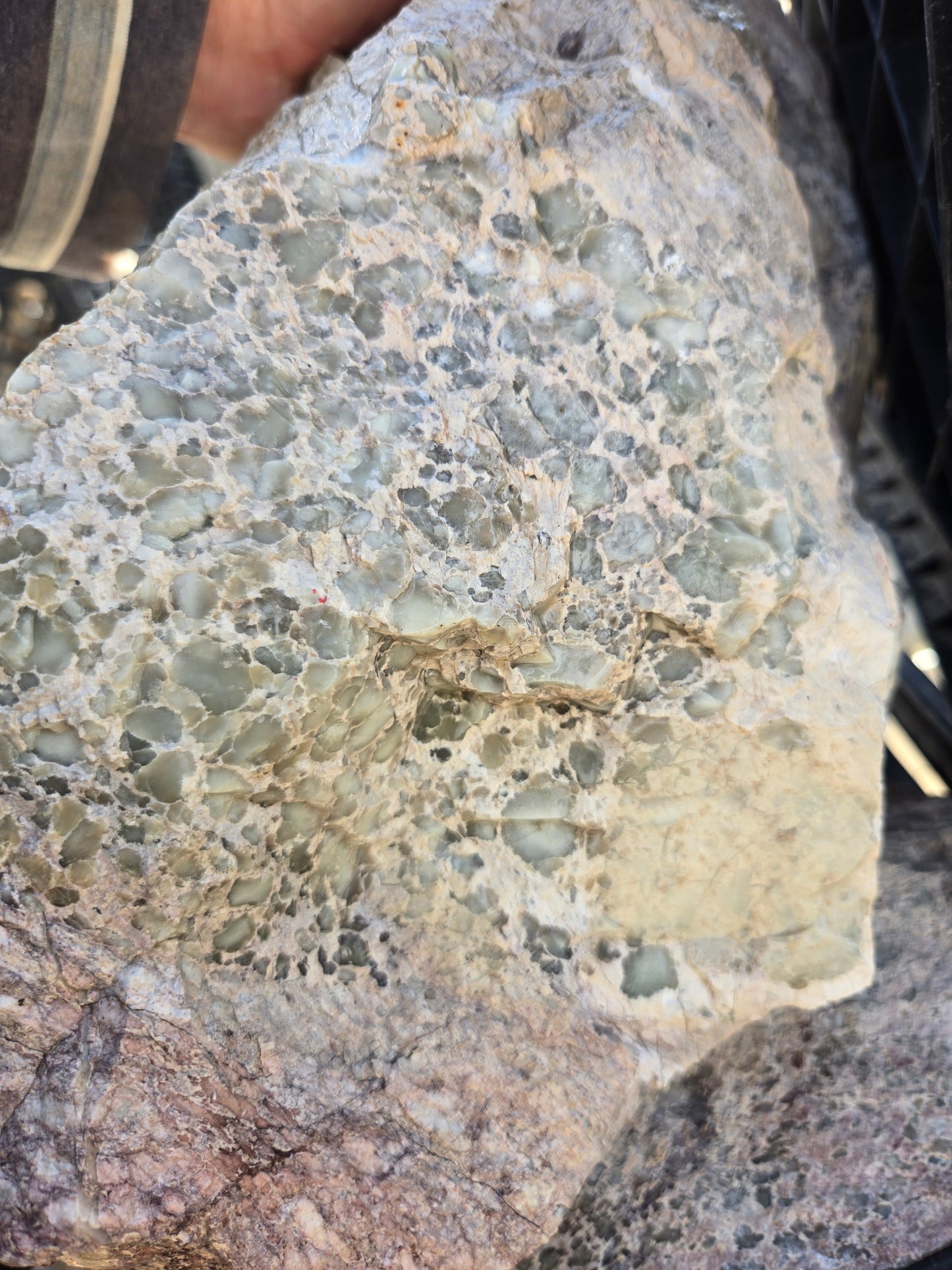 Chalcosiderite in Rhyolite & Alunite