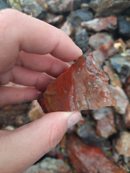 Blood Swirl Agate; Red Agate