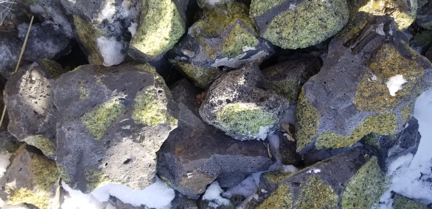 Peridot in Basalt Matrix