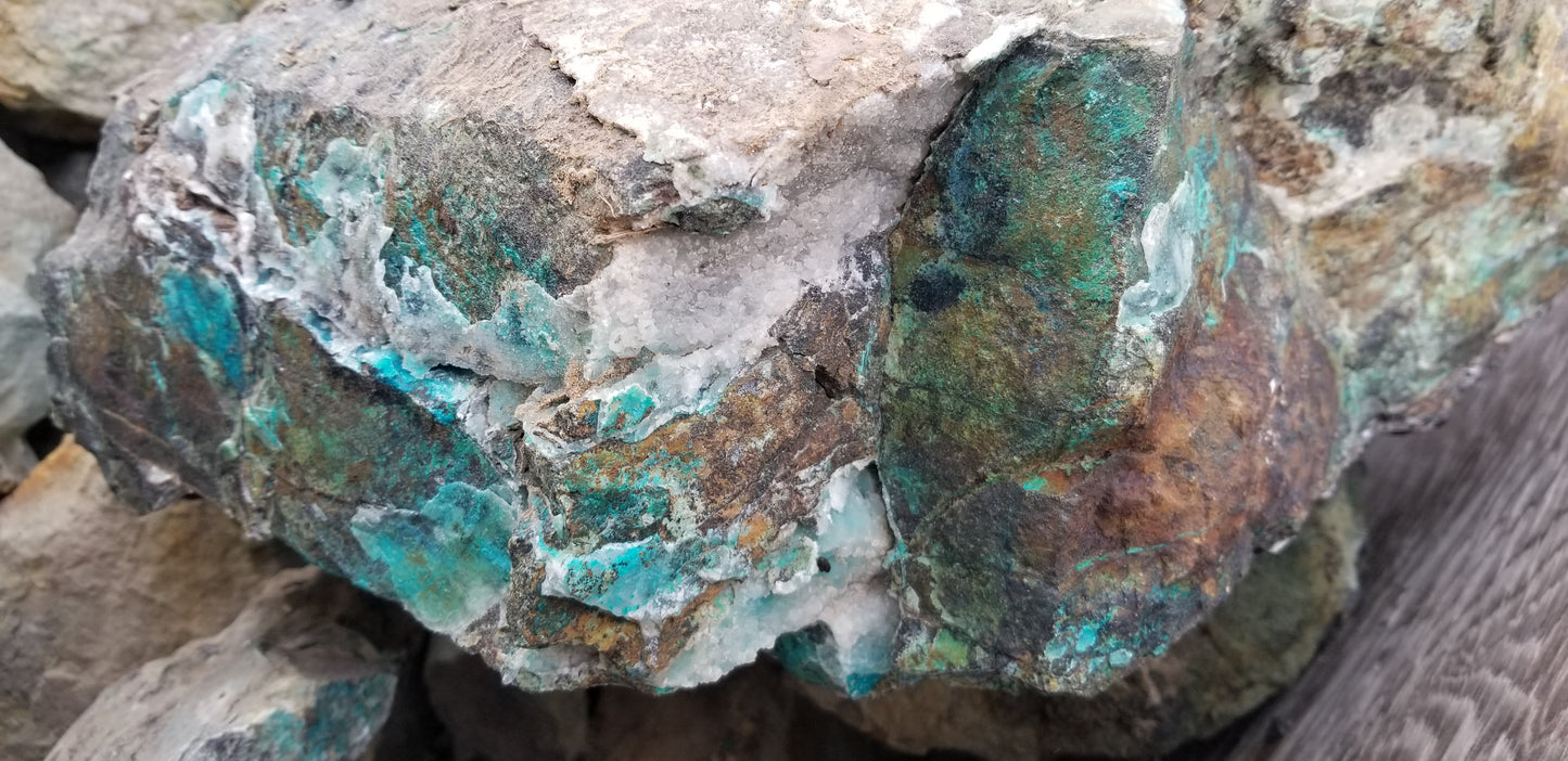 Chrysocolla w/ Magnetite and Medmontite