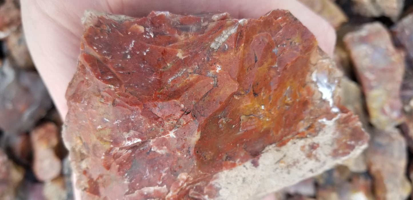 Blood Swirl Agate; Red Agate