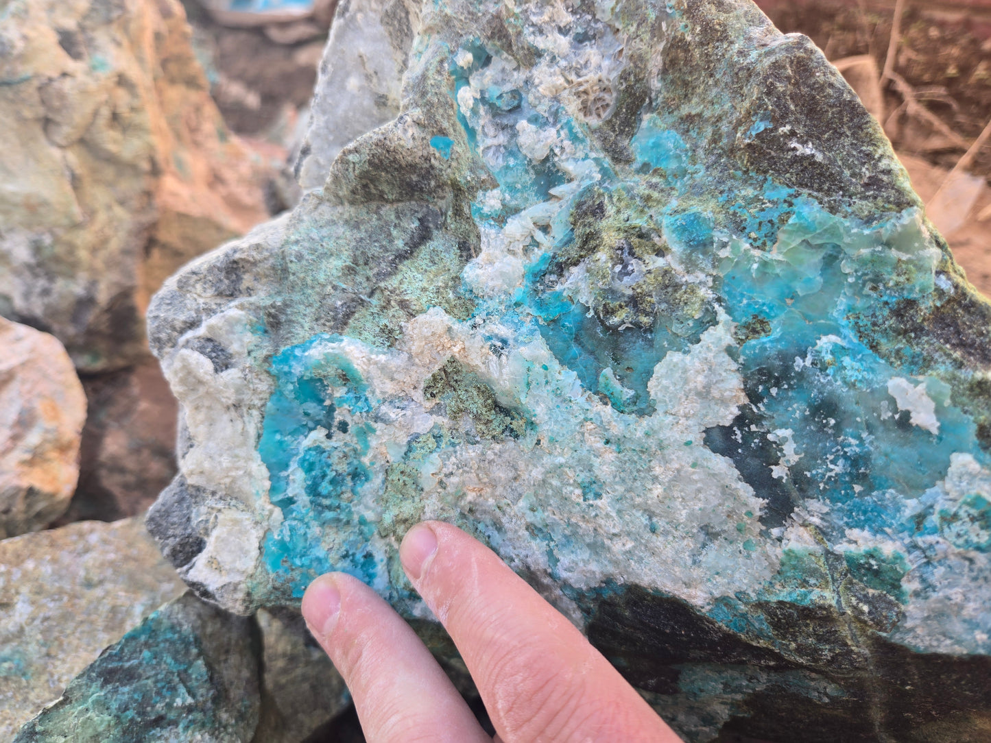 Chrysocolla: W/ Quartz