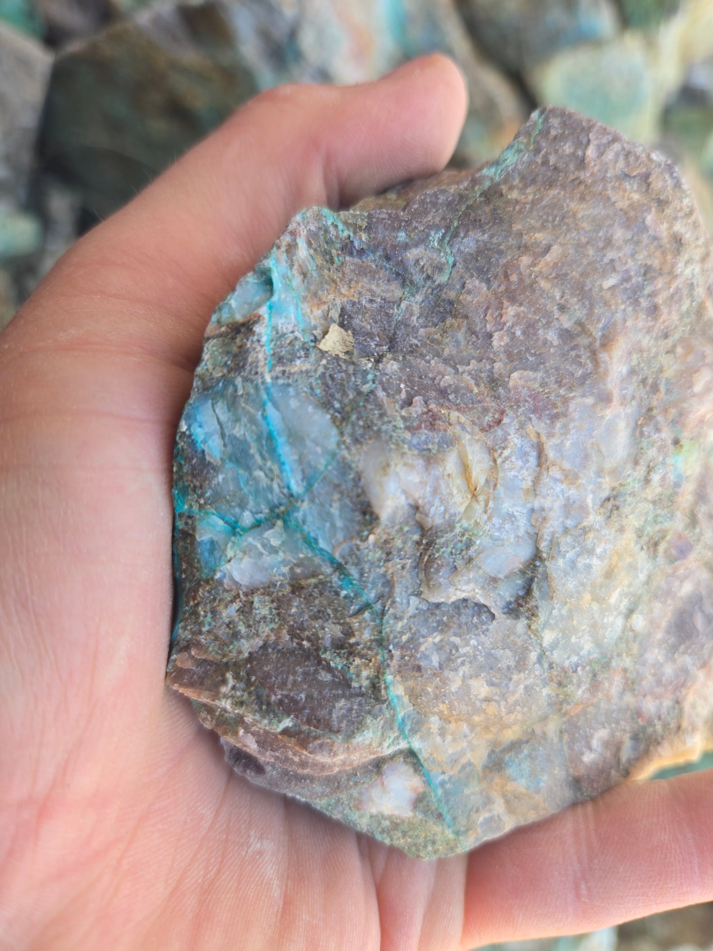 Chrysocolla: W/ Quartz