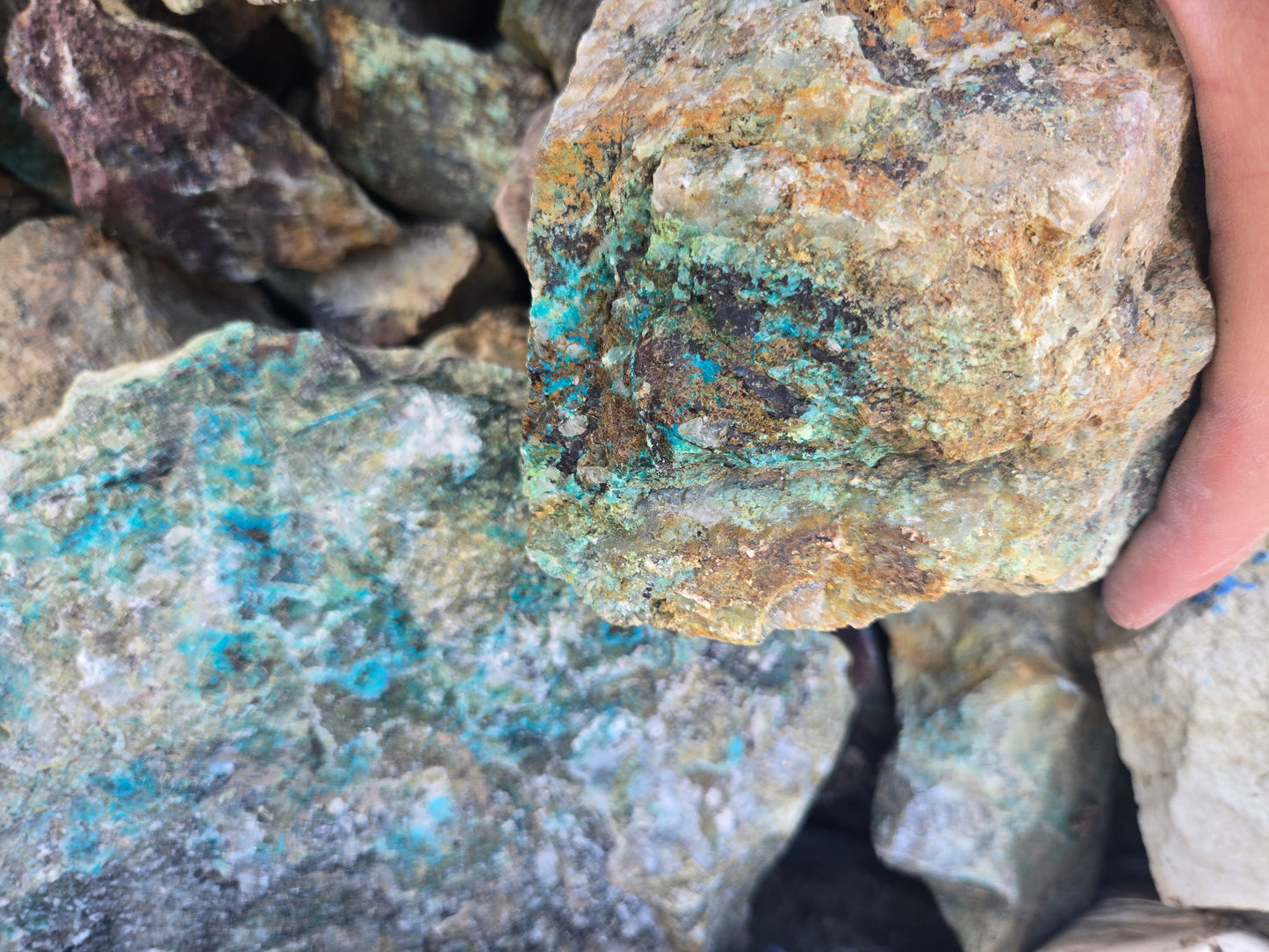 Chrysocolla: W/ Quartz