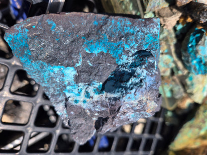 Chrysocolla w/ Specular Hematite and Cuprite