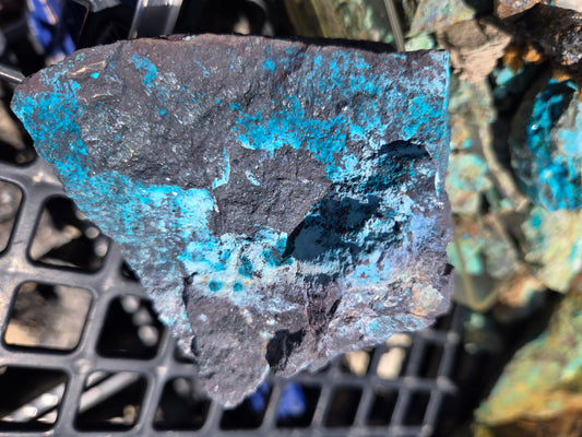 Chrysocolla w/ Specular Hematite and Cuprite