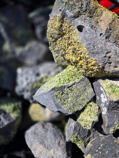 Peridot in Basalt Matrix