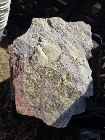 Chalcosiderite in Rhyolite & Alunite