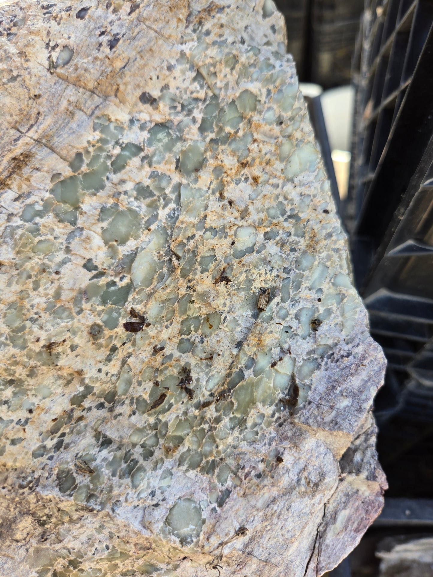 Chalcosiderite in Rhyolite & Alunite
