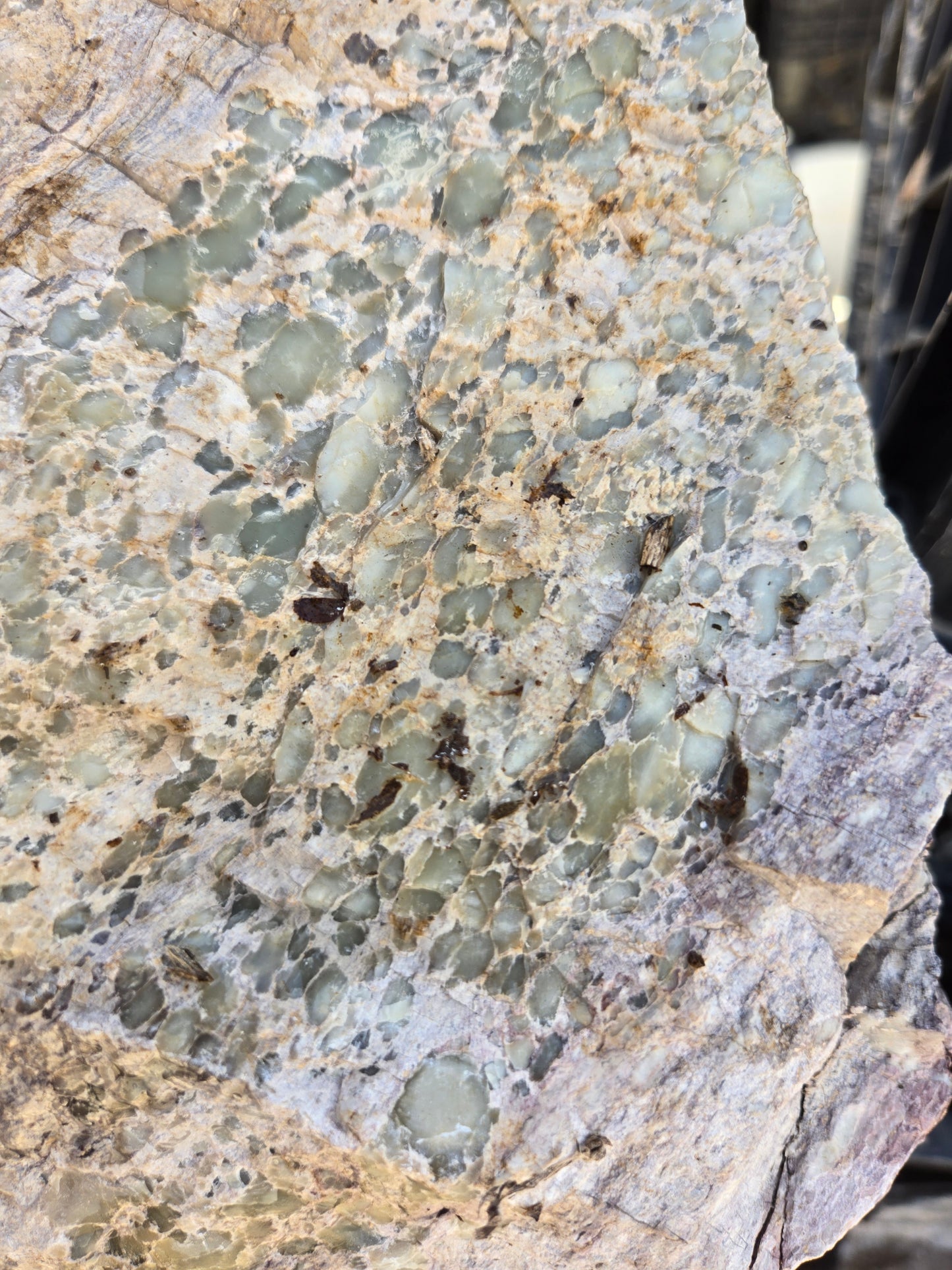 Chalcosiderite in Rhyolite & Alunite