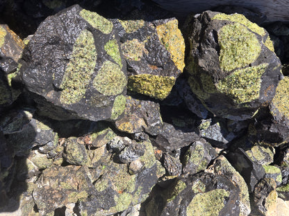Peridot in Basalt Matrix