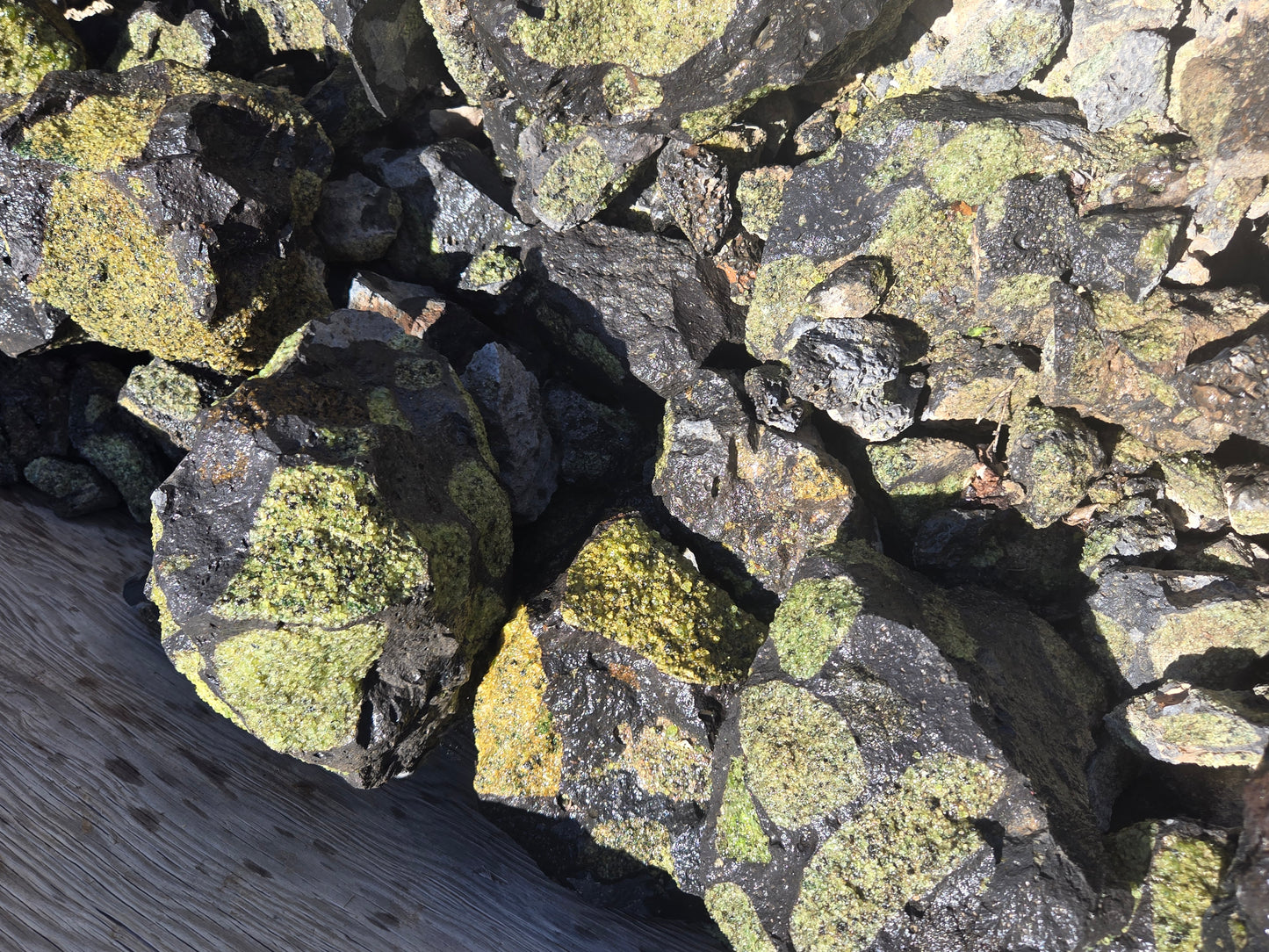 Peridot in Basalt Matrix