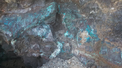 Chrysocolla w/ Specular Hematite and Cuprite