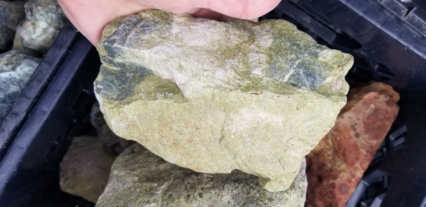 Epidote W/ Quartz, Lime Green