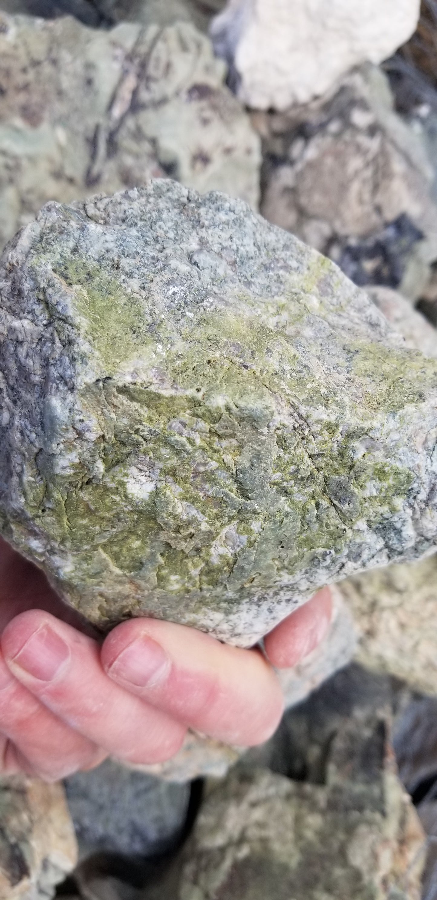 Epidote W/ Quartz, Lime Green