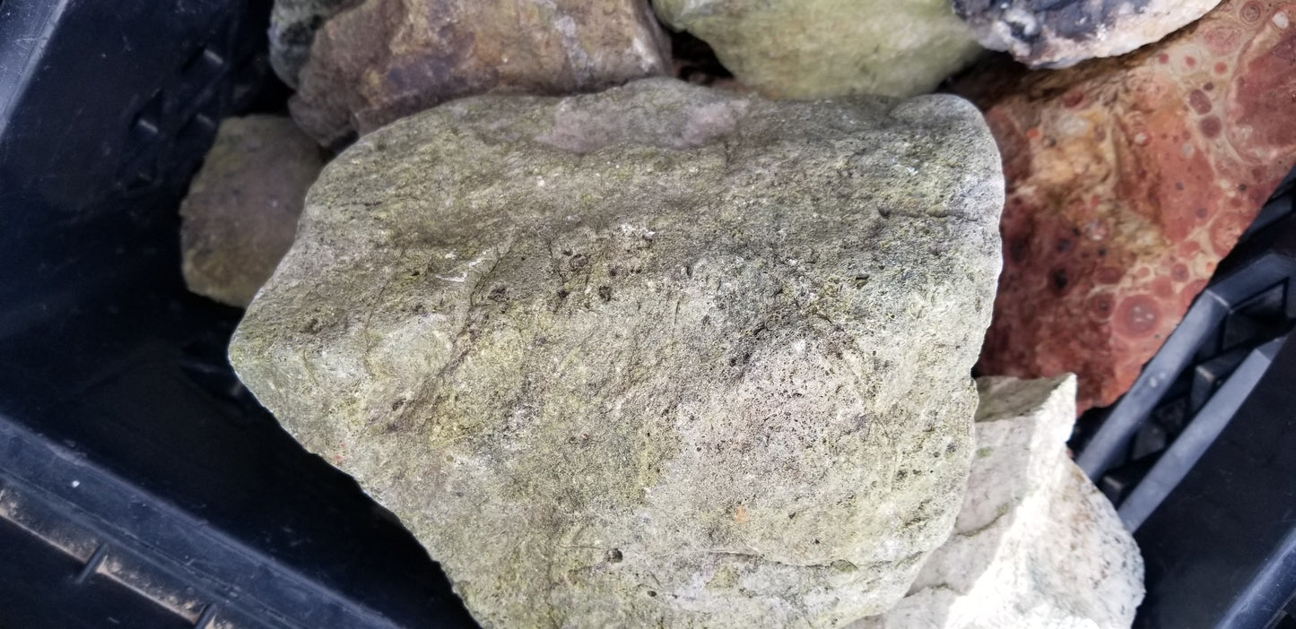 Epidote W/ Quartz, Lime Green