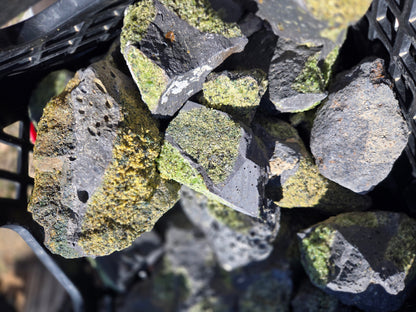 Peridot in Basalt Matrix
