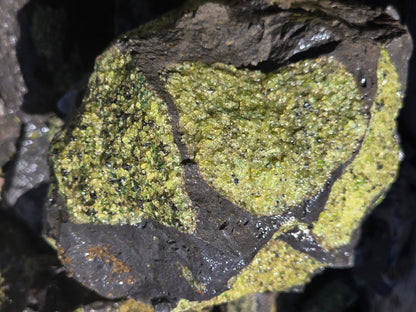 Peridot in Basalt Matrix