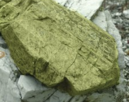 Epidote W/ Quartz, Lime Green