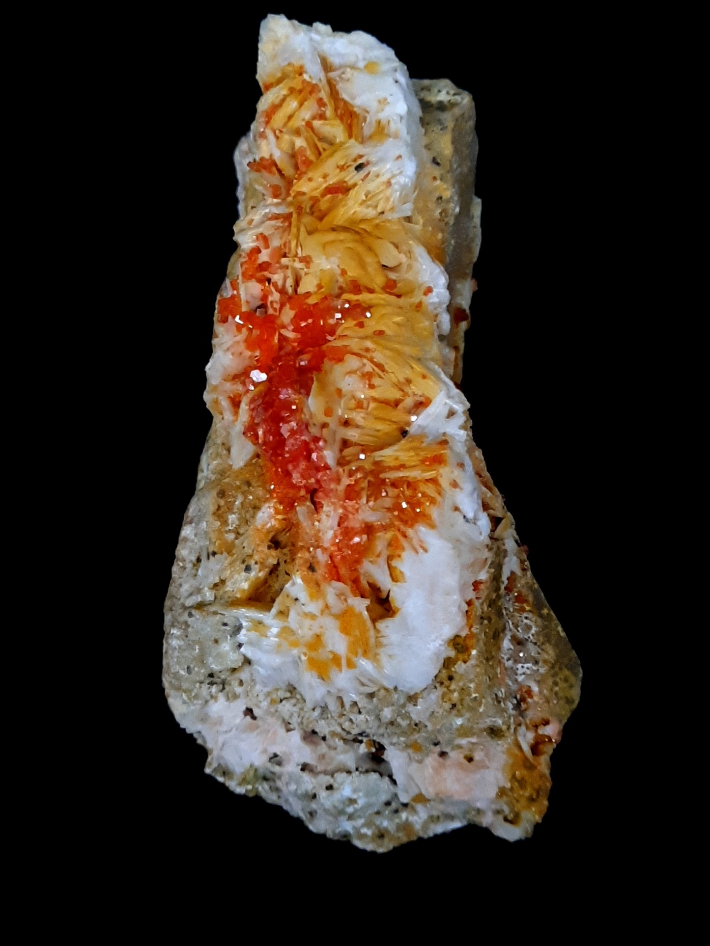 Vanadinite with Barite specimen