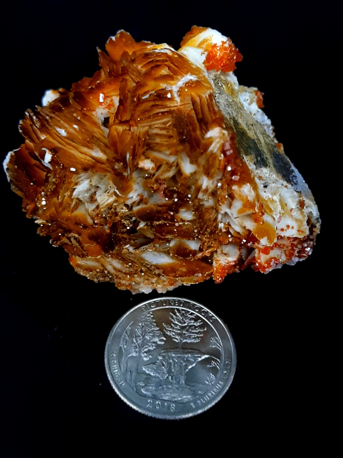 Vanadinite with Barite specimen