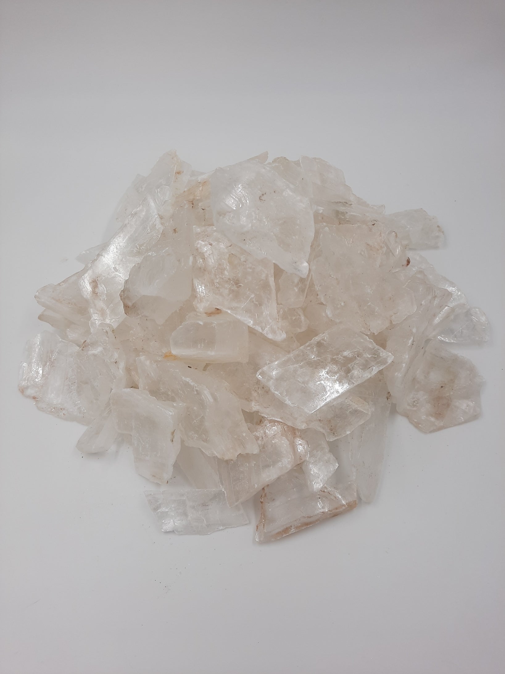 Selenite Chips looks like bulk pile of semi clear crystals