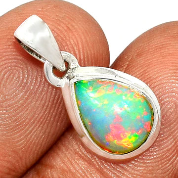 Teardrop Style Ethiopian Opal Pendant